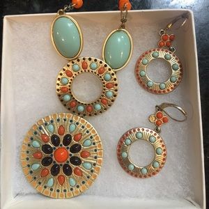 Matching earrings and necklace set